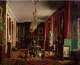 Interior Canvas Paintings - Interior of the Office of Alfred Emilien Count of Nieuwerkerke